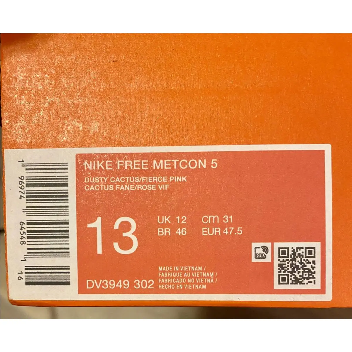 Nike shoes - Nike Free Metcon 5 - Free Metcon - DV3949-302 - Dusty Cactus/Glacier Blue/Laser Orange/Fierce Pink (UPC: 196974645481) 10