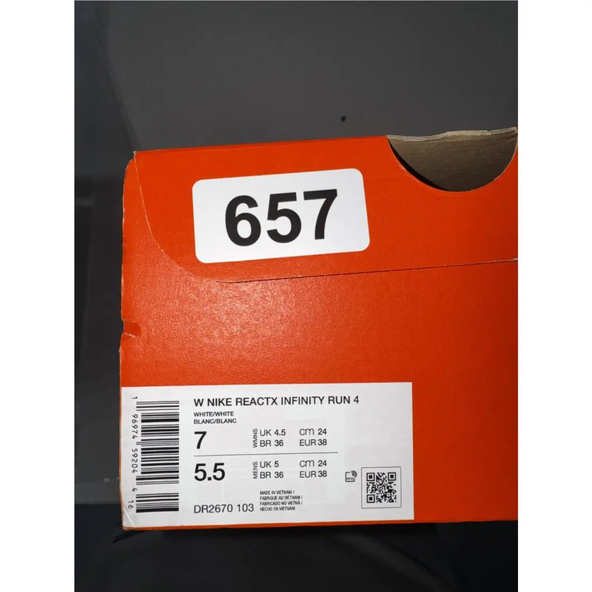 Nike shoes - Nike ReactX Infinity Run - ReactX Infinity Run - DR2670-103 - White 4