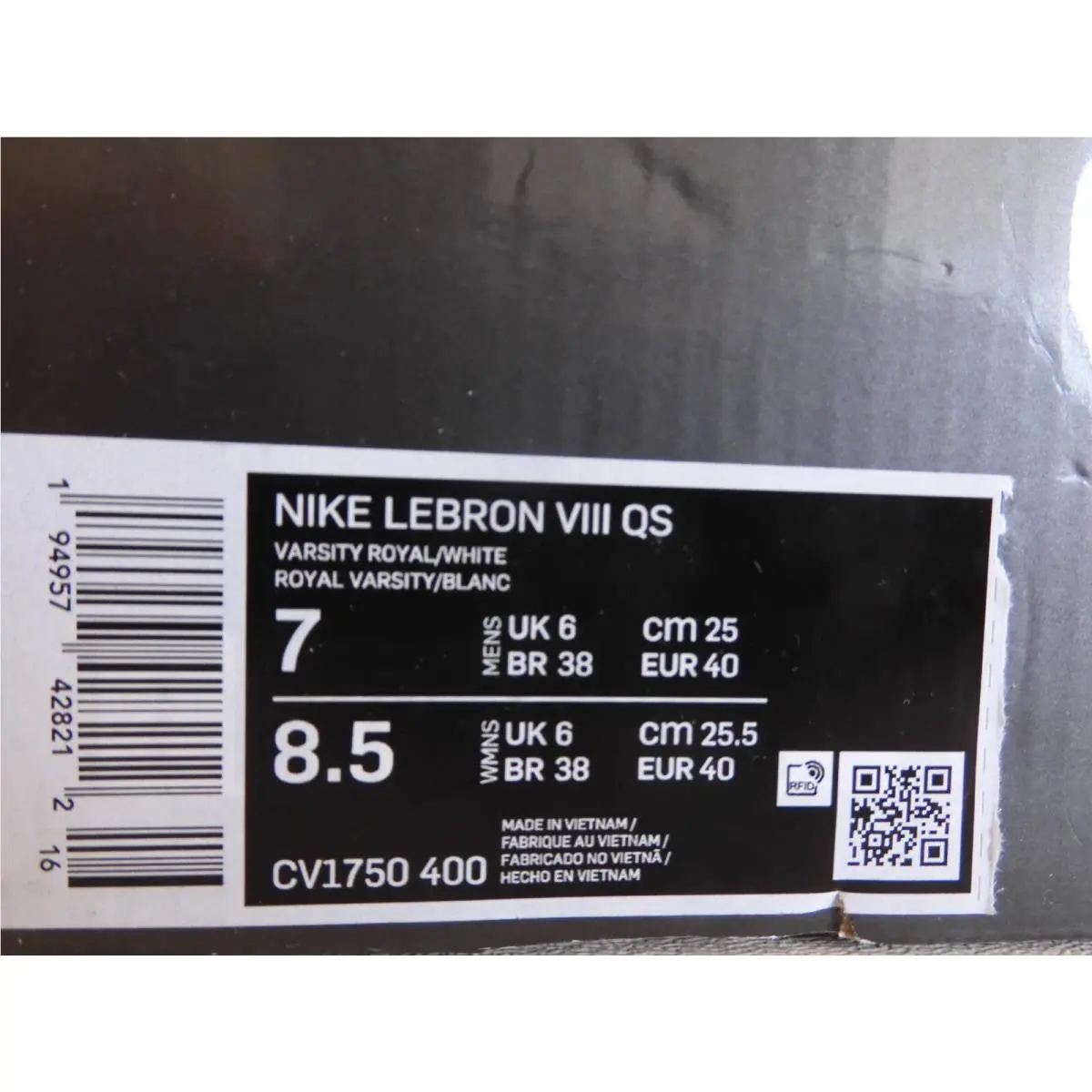 Nike shoes - Nike LeBron 8 - LeBron - CV1750-400 - Blue (UPC: 194957428212) 3