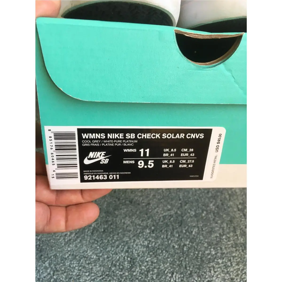 Nike shoes - Nike SB Check Solar - Check Solar - Gray (UPC: 885176604654) 0