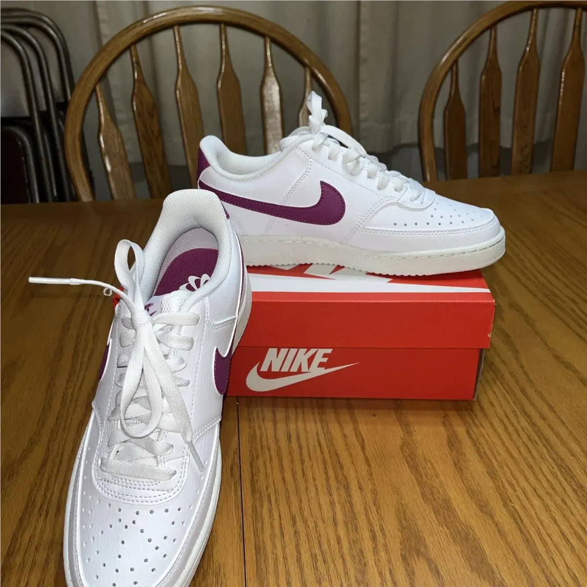Nike Court Vision Low NN Women SZ6 Casual Shoes DH3158-500 Cactus Flower Pinknew