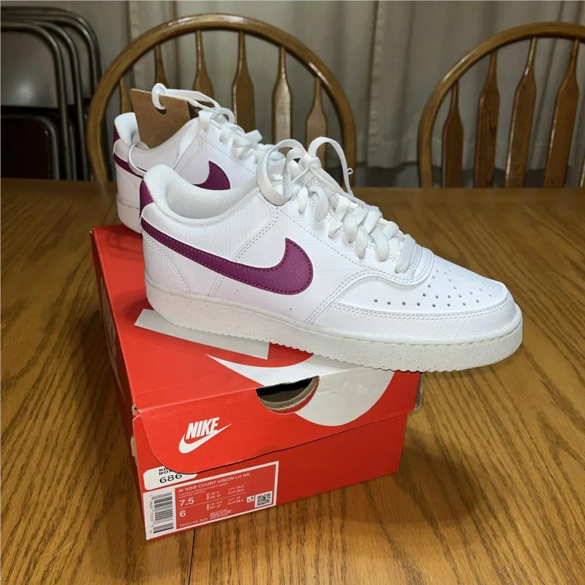 Nike shoes - Nike Court Vision - Court Vision - DH3158-100 - White, Manufacturer: White/White/White 16