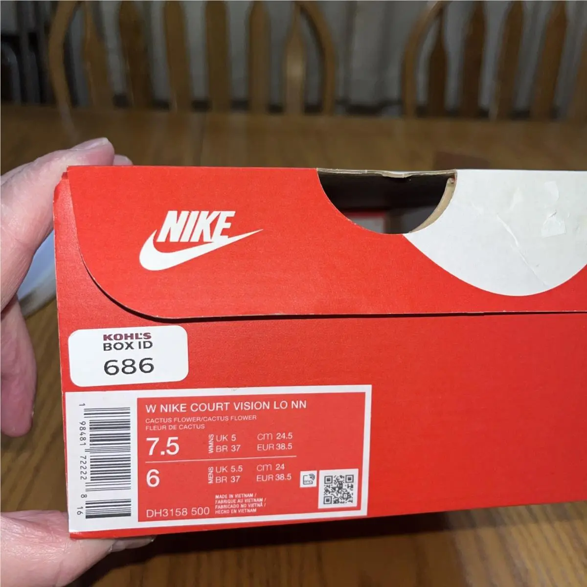 Nike shoes - Nike Court Vision - Court Vision - DH3158-100 - White, Manufacturer: White/White/White 6