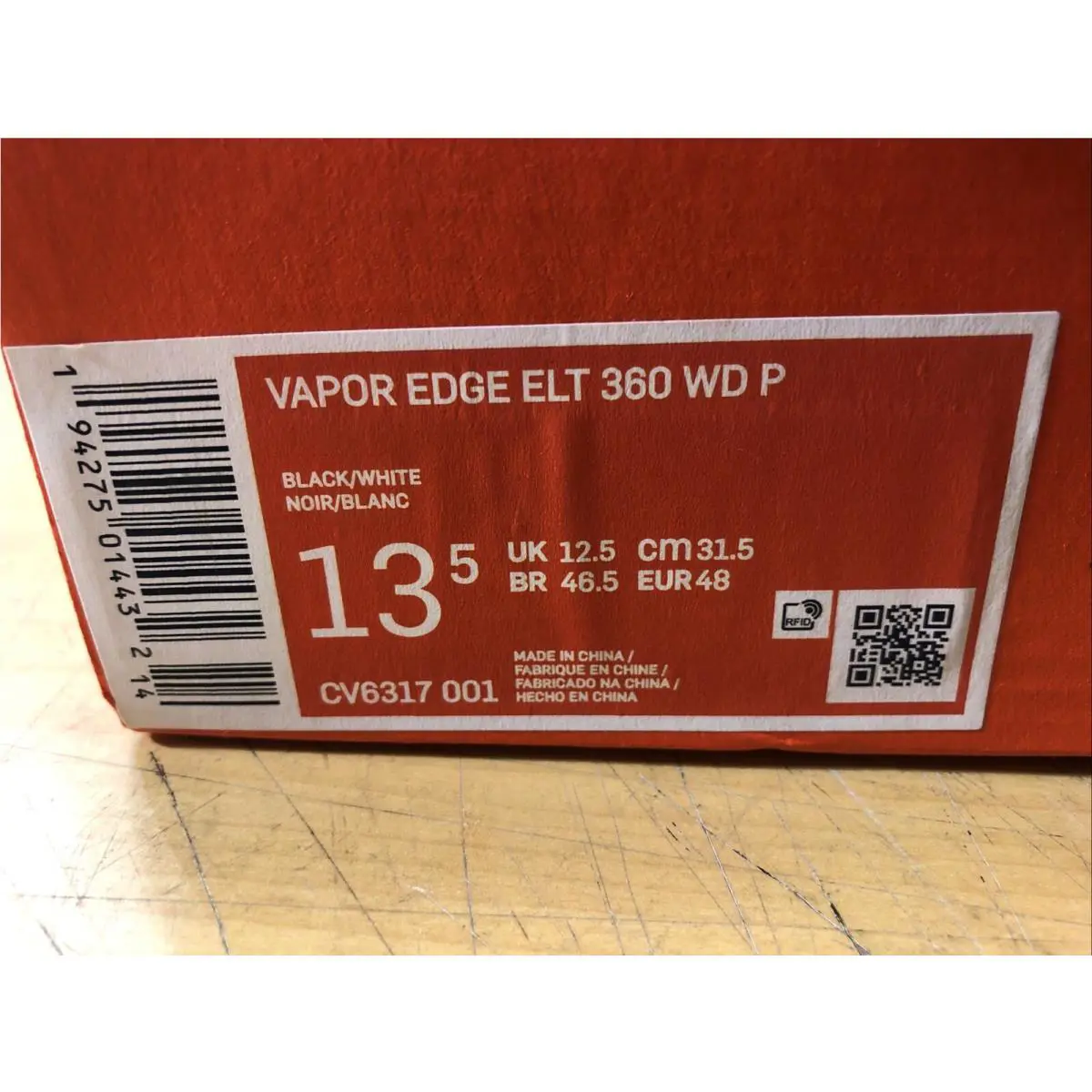 Nike shoes - Nike Vapor Edge Elite 360 - CV6317-001 - Black (UPC: 194275014432) 2