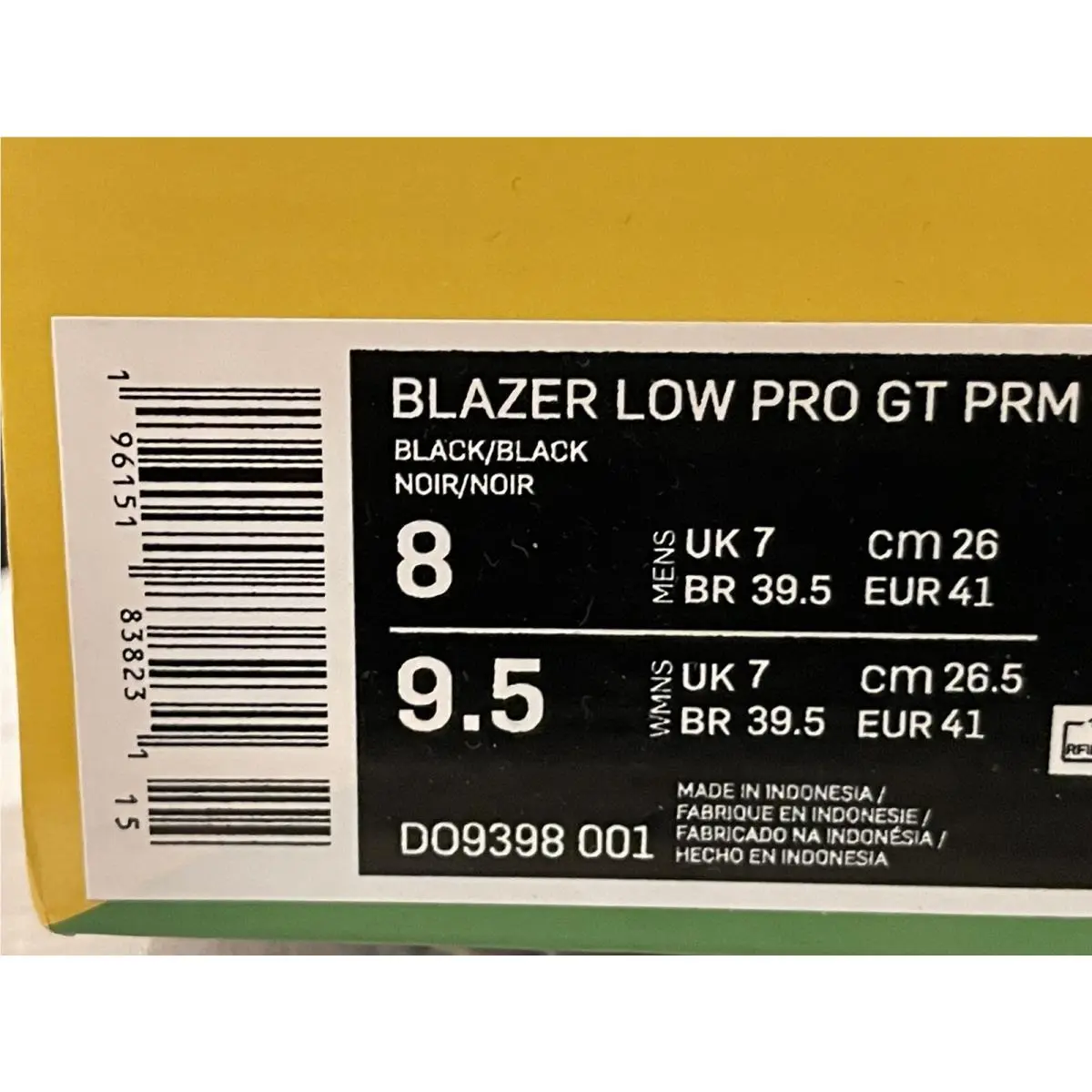 Nike shoes - Blazer Low Pro - Blazer Low Pro - DO9398-001 - Black (UPC: 0196151838231) 6