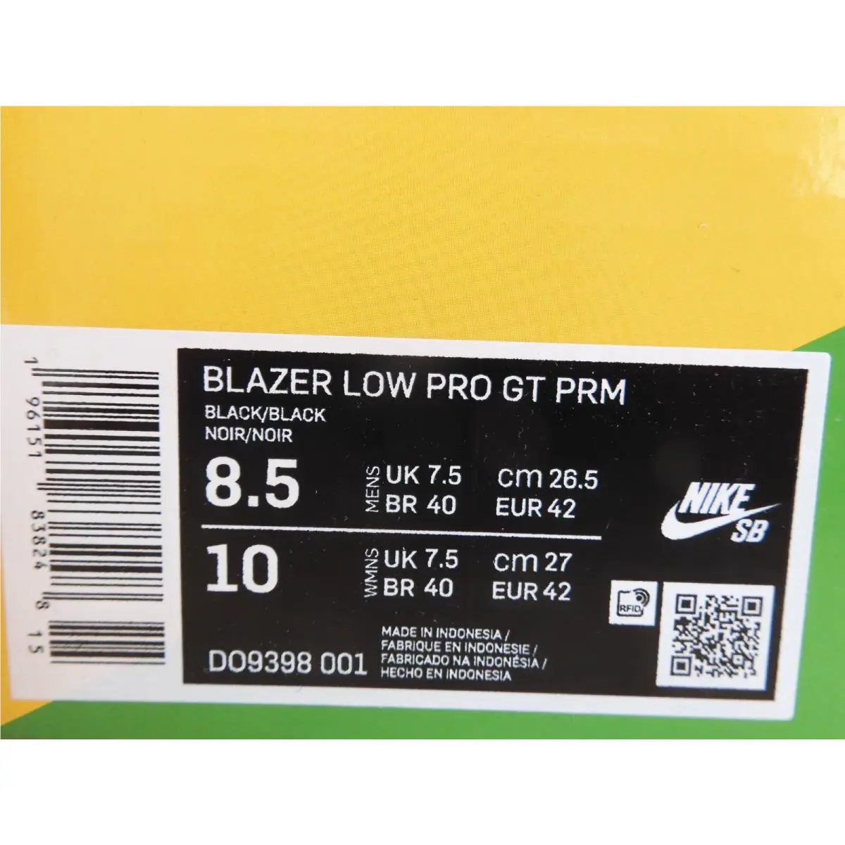Nike shoes - Blazer Low Pro - Blazer Low Pro - DO9398-001 - Black (UPC: 0196151838231) 3