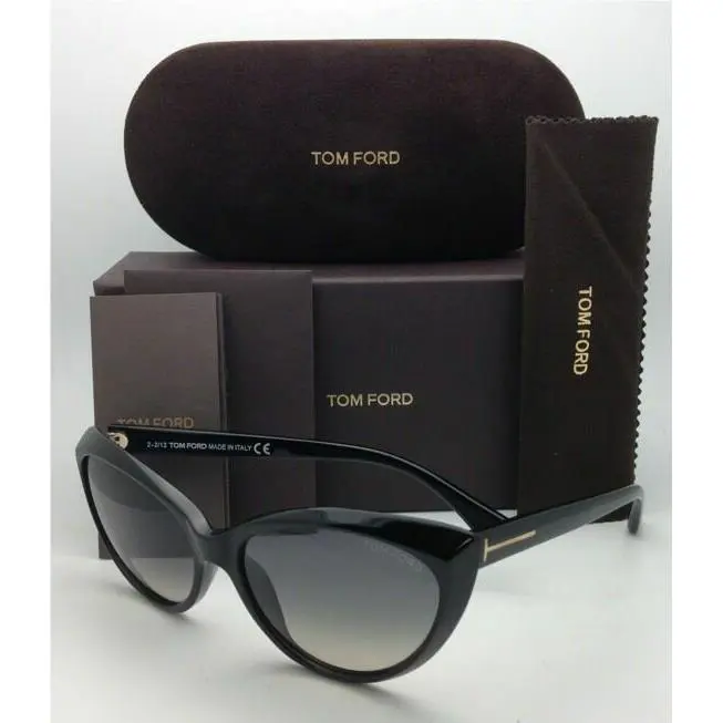 Tom Ford Sunglasses Martina TF 231 01B 59-16 Black with Gray Gradient Lenses