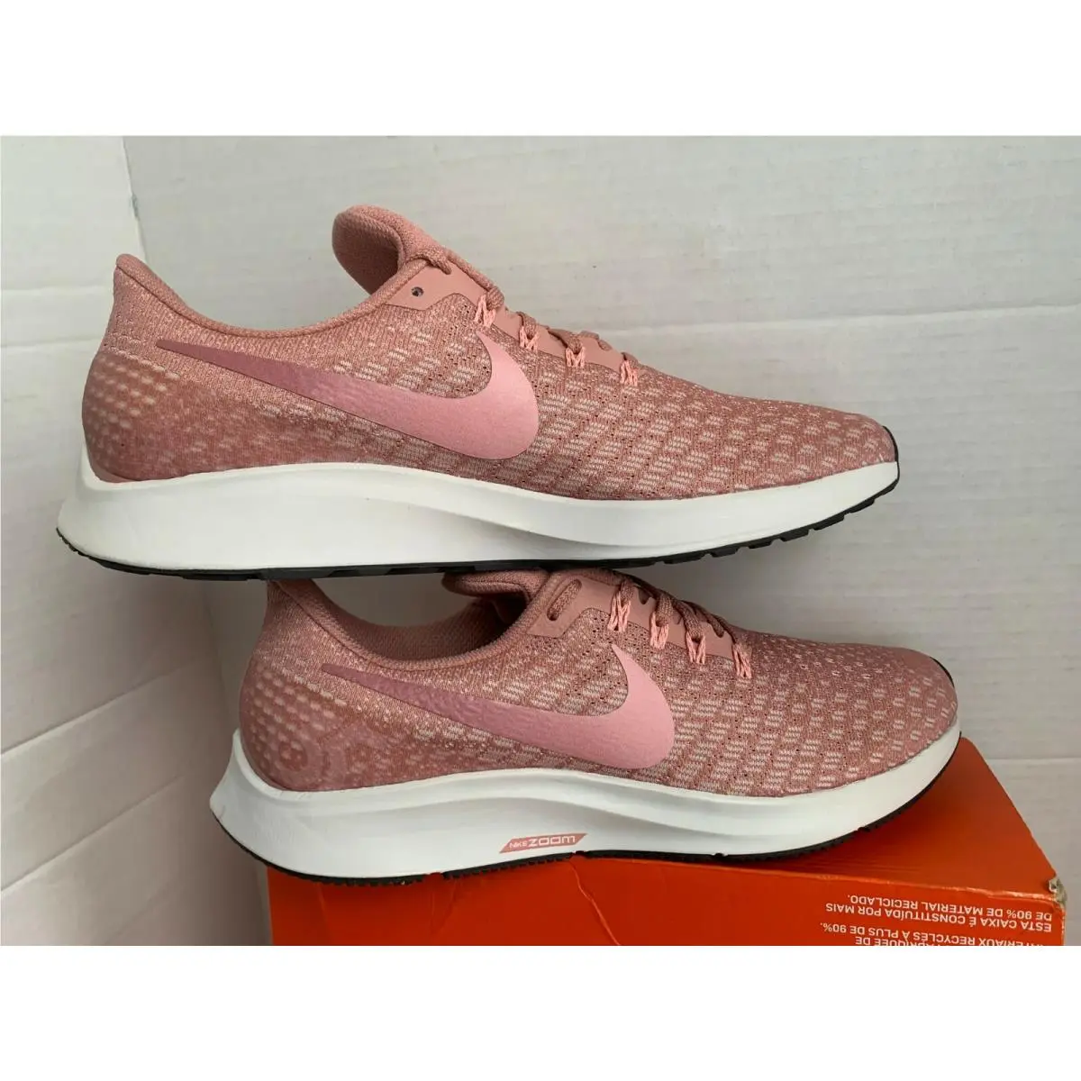 Women`s US Size-12 Nike Air Zoom Pegasus 35 942855 603 Rust/pink Box NO Lid
