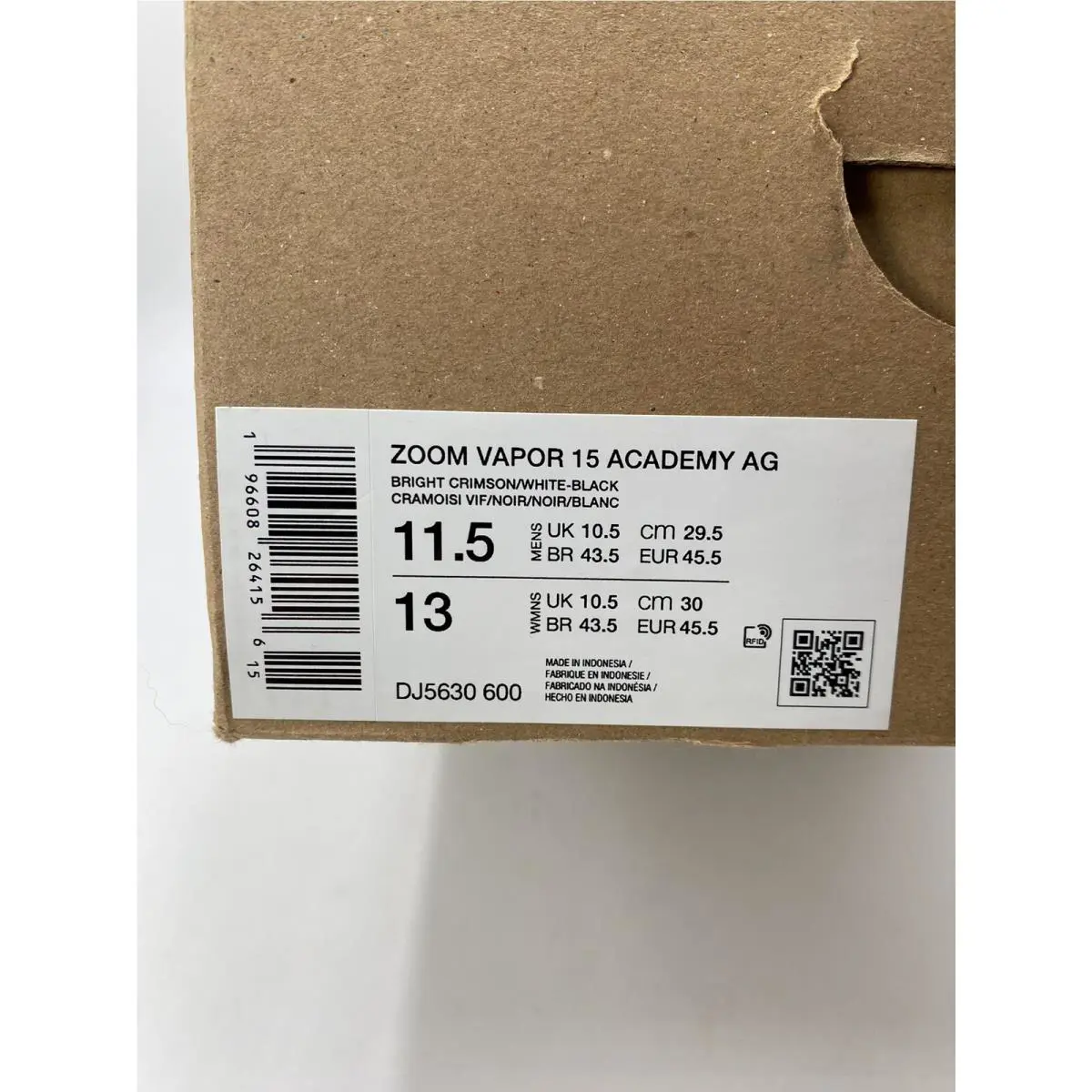 Nike shoes - Nike Mercurial Vapor - Mercurial Vapor - DJ5630 600 - Bright Crimson/White-Black (UPC: 196608264156) 6