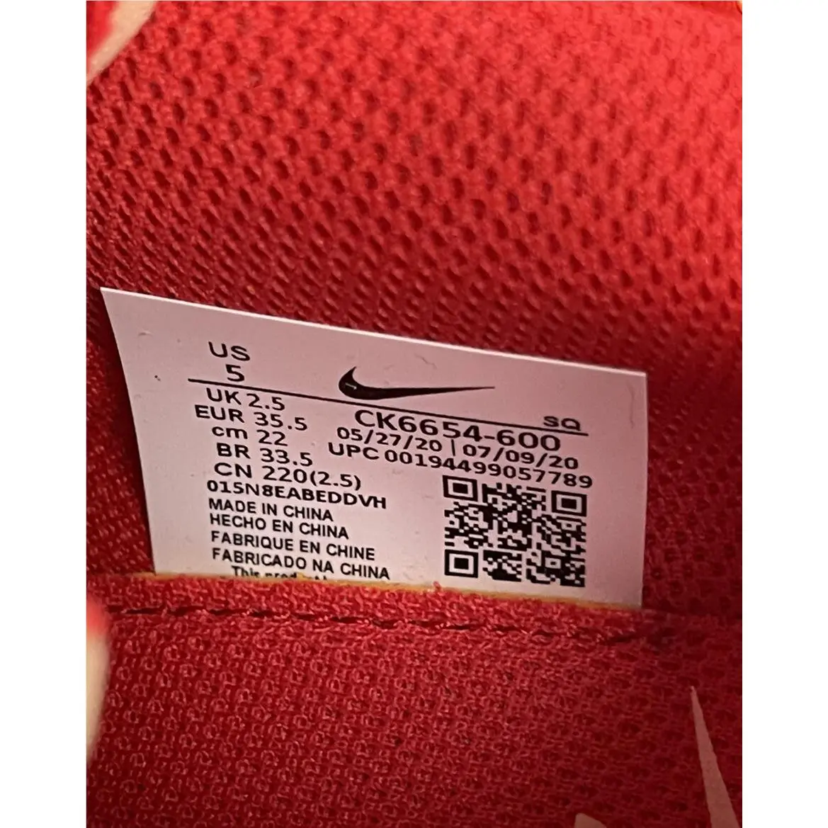 Nike shoes - Nike Dunk Low - Dunk Low - CK6654-600 - GYM RED/SUMMIT WHITE-GUM MEDIUM BROWN (UPC: 00194499057833) 5