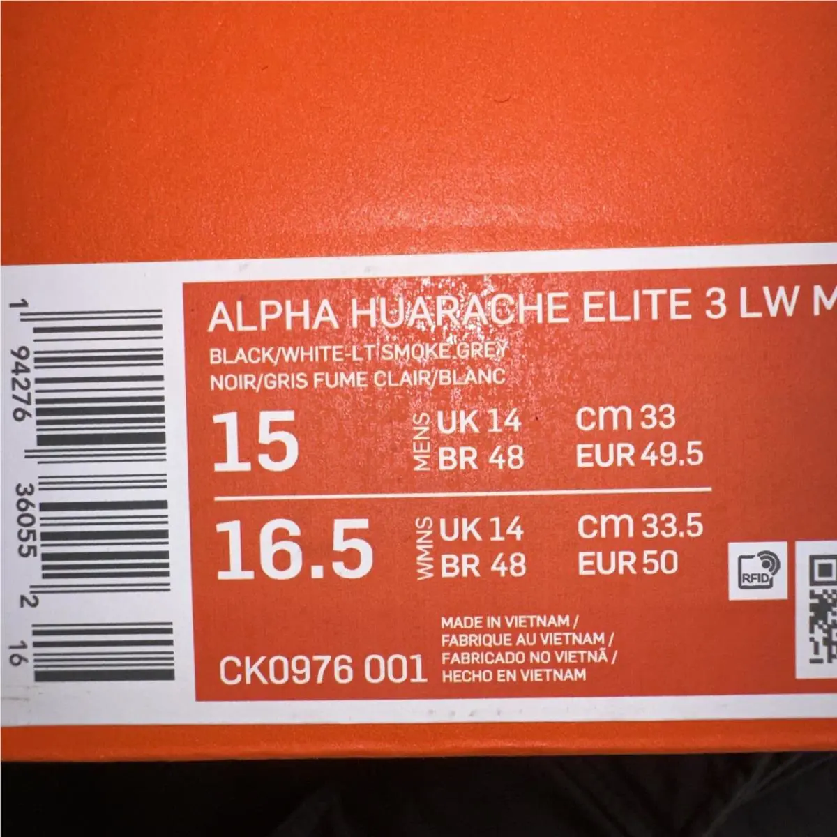 Nike shoes - Nike Alpha Huarache - Alpha Huarache - CK0976-001 - Black 4