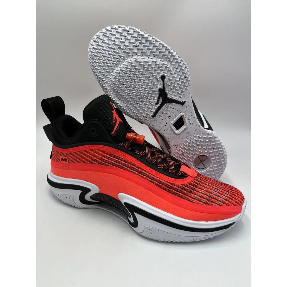 Nike Air Jordan Xxxvi Low Basketball Shoes Infrared 23 Black Sz 9.5 DH0833-660