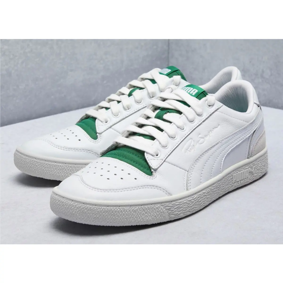 Puma shoes - PUMA Ralph Sampson Low - Ralph Sampson Low - 374872-01 - White/Amazon Green/Vaporus Grey 6