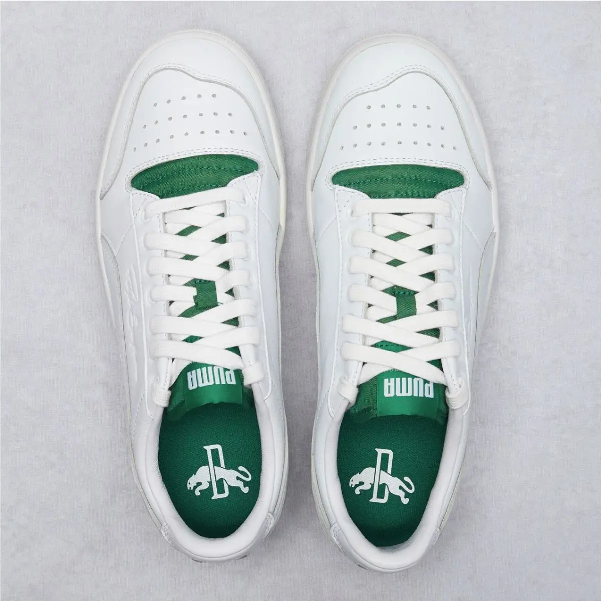 Puma shoes - PUMA Ralph Sampson Low - Ralph Sampson Low - 374872-01 - White/Amazon Green/Vaporus Grey 7