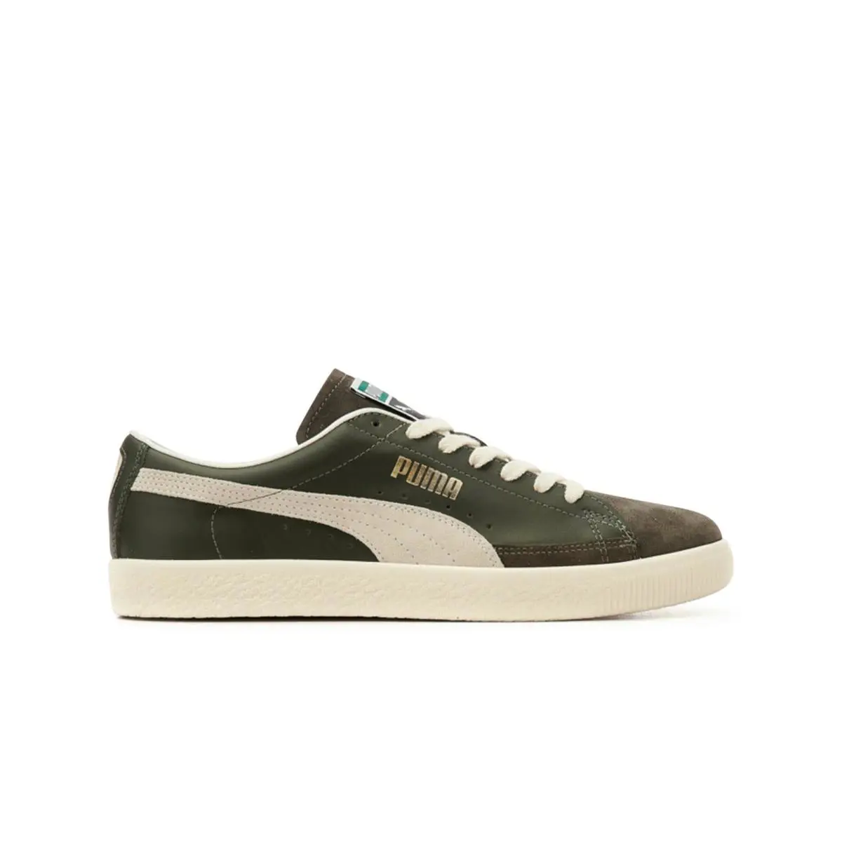 Puma Basket Vtg Forest Night-puma White Men`s Shoes 374922-14 - Forest Night-Puma White