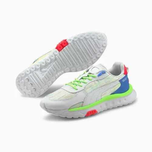 Puma shoes - WILD RIDER SPECTRA - WILD RIDER SPECTRA - 382874-01 - WHITE/BLUEMAZING 1