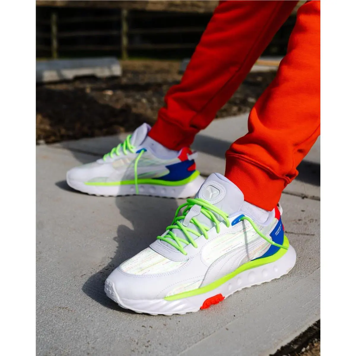 Puma shoes - WILD RIDER SPECTRA - WILD RIDER SPECTRA - 382874-01 - WHITE/BLUEMAZING 8