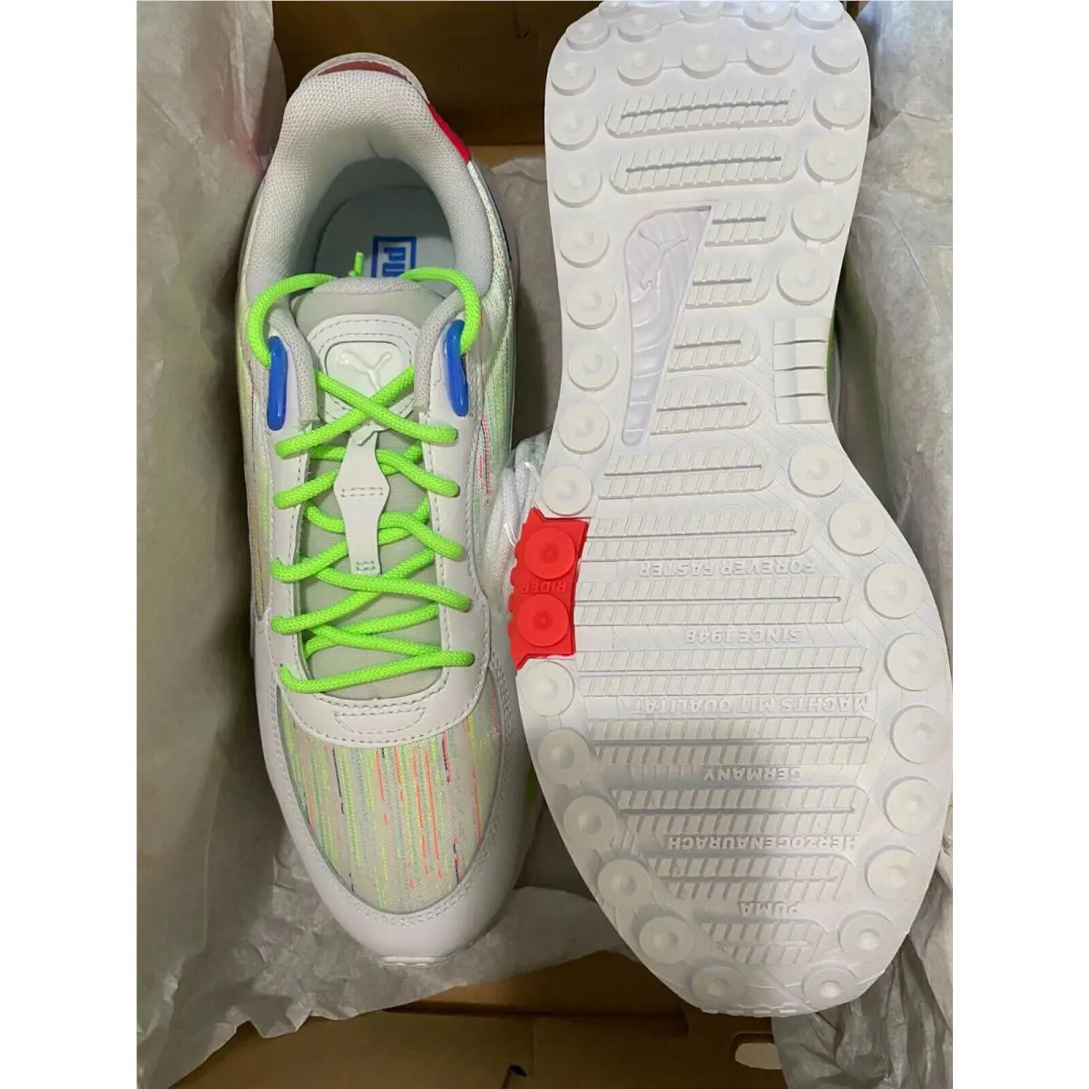 Puma shoes - WILD RIDER SPECTRA - WILD RIDER SPECTRA - 382874-01 - WHITE/BLUEMAZING 12