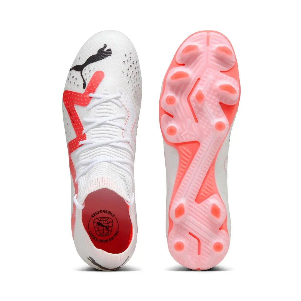 Puma shoes  - White-Puma Black-Fire Orchid 2