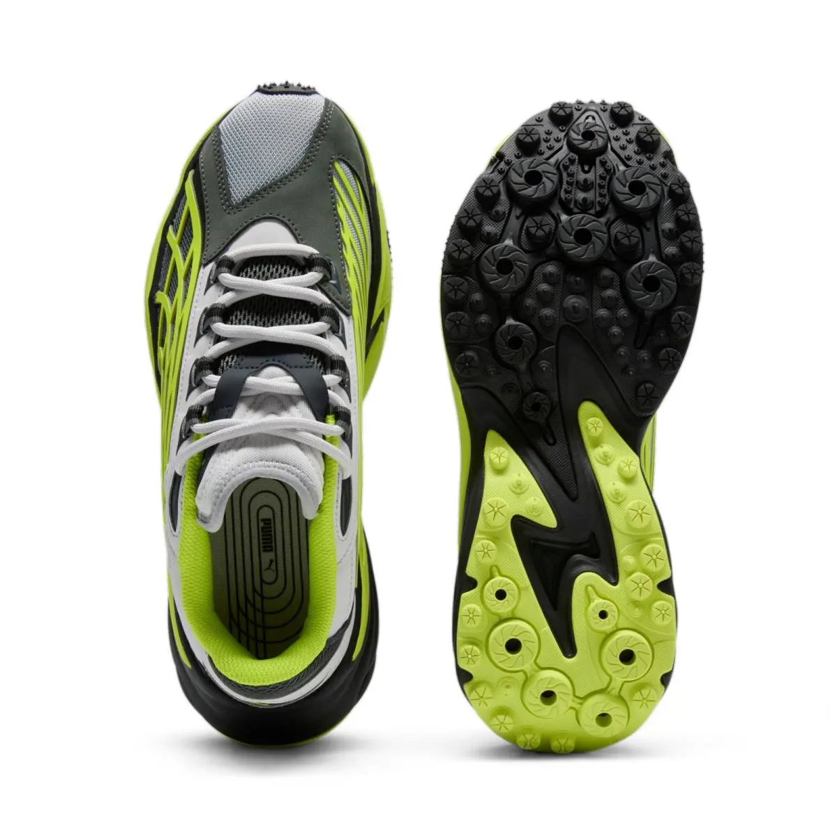 Puma shoes - Feather Gray-Electric Lime-Puma Black 2