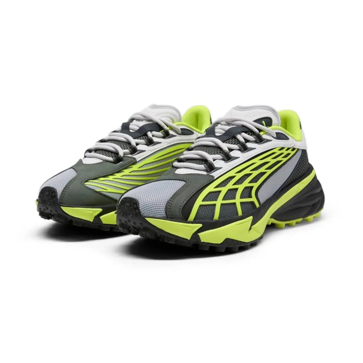 Puma shoes - Feather Gray-Electric Lime-Puma Black 4