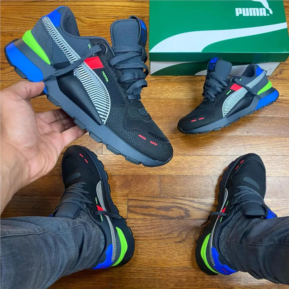 Puma shoes - PUMA RS 2.0 DAZED - DAZED - 382930-02 - Black/Red/Blue 0