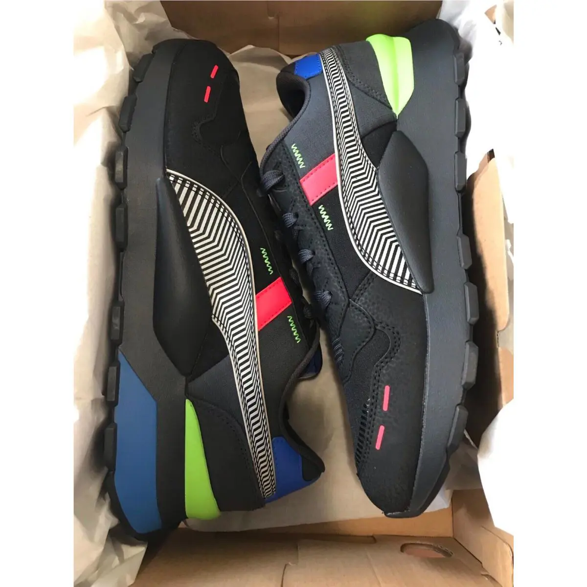 Puma shoes - PUMA RS 2.0 DAZED - DAZED - 382930-02 - Black/Red/Blue 7