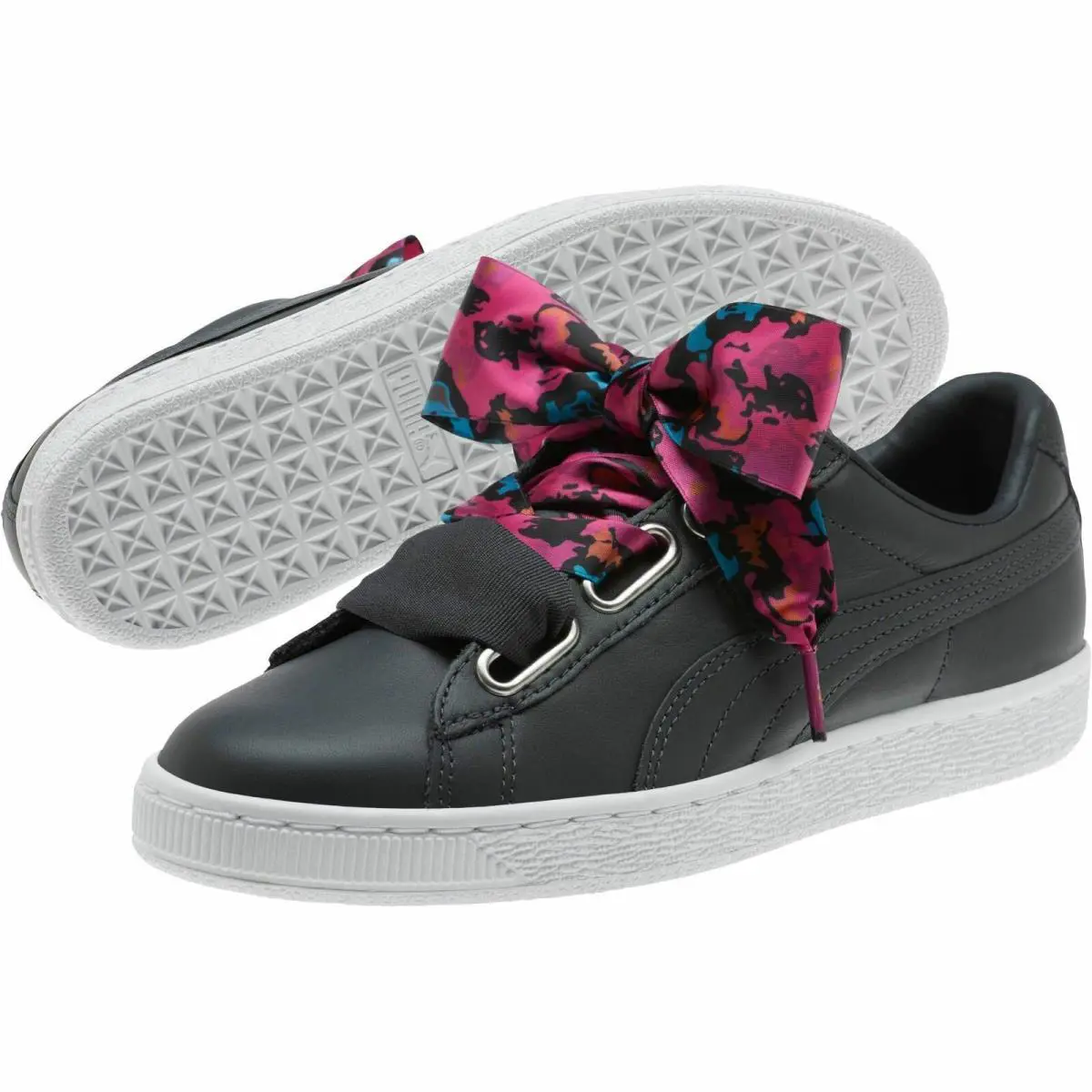 369646-01 Womens Puma Basket Heart Wonderland - Black