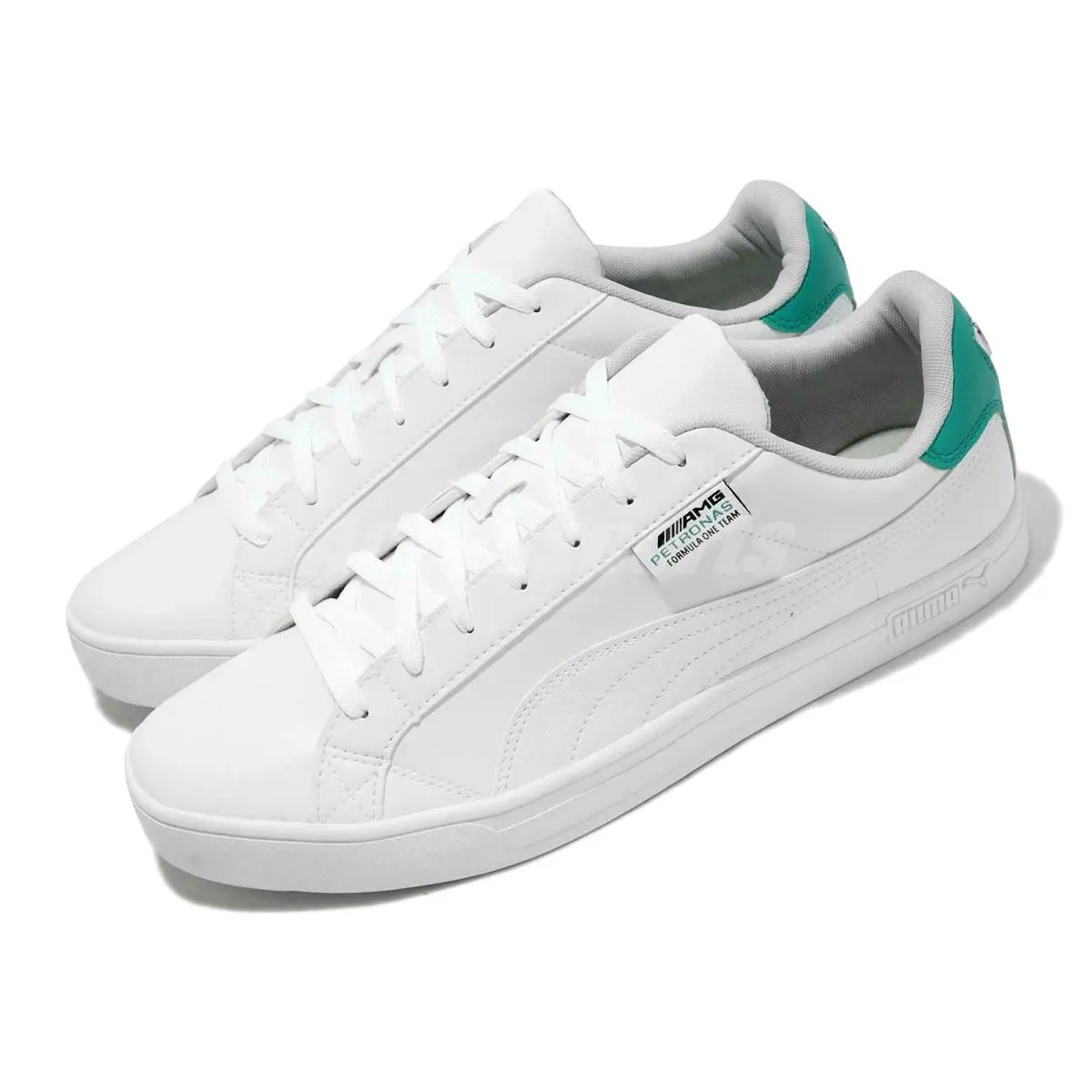 Mens Puma Mercedes Amg Smash Vulc V3 LO M White Driving Racing Sneaker Shoes