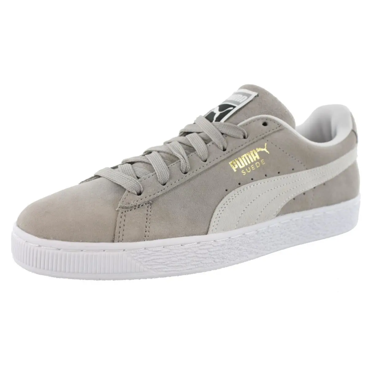 Unisex Suede Classic Sneakers ASH / PUMA WHITE by Puma