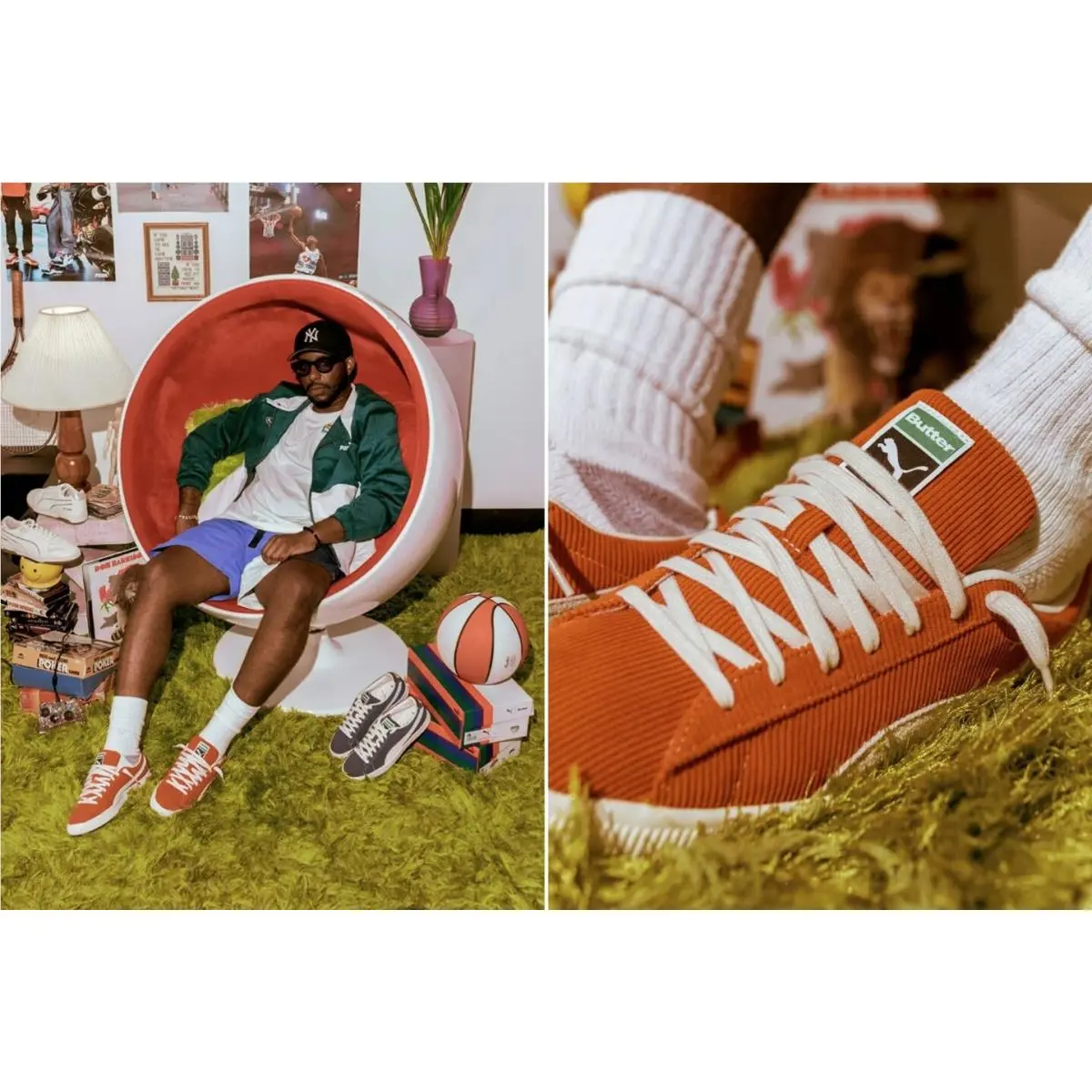 Puma shoes - Puma Basket Vintage - Basket Vintage - 381099-02 - Rooibos Tea/Whisper White 8