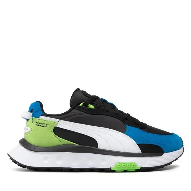 Puma shoes - WILD RIDER ROLLIN` - WILD RIDER - 381517-07 - BLUE BLACK GREEN 9