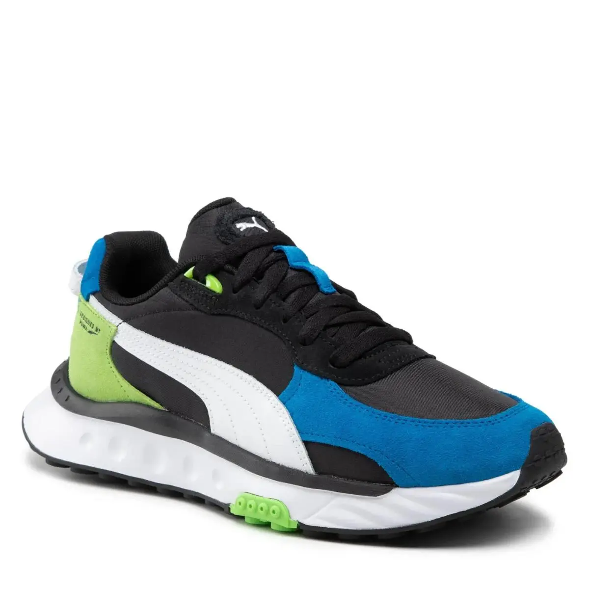 Puma shoes - WILD RIDER ROLLIN` - WILD RIDER - 381517-07 - BLUE BLACK GREEN 10