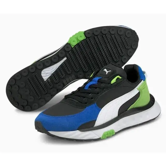 Puma shoes - WILD RIDER ROLLIN` - WILD RIDER - 381517-07 - BLUE BLACK GREEN 3