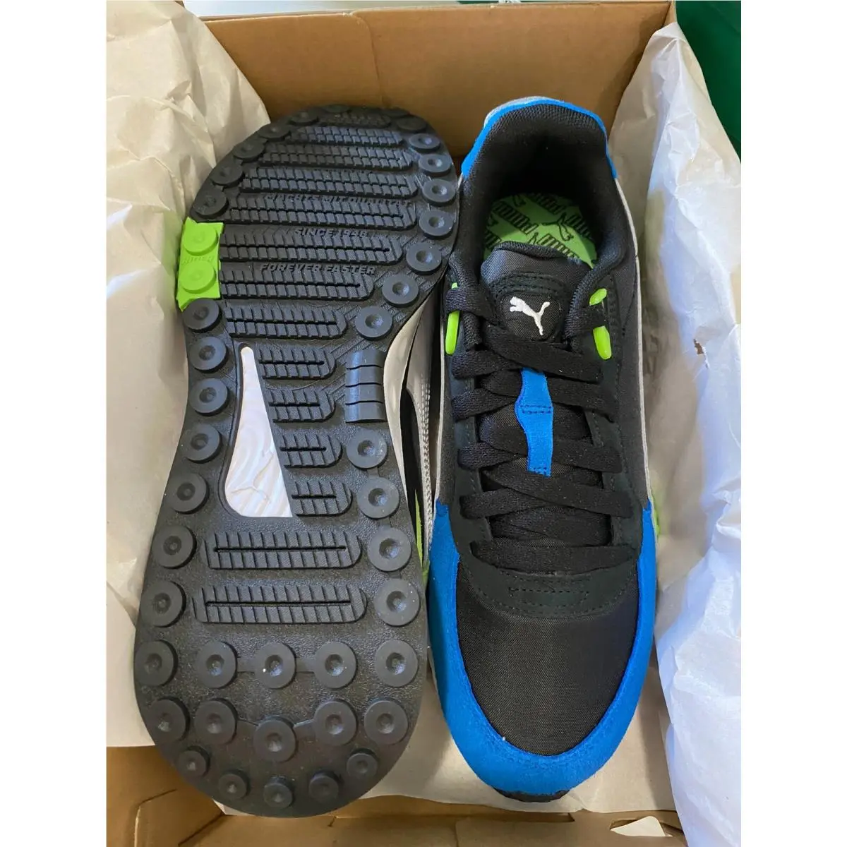 Puma shoes - WILD RIDER ROLLIN` - WILD RIDER - 381517-07 - BLUE BLACK GREEN 13