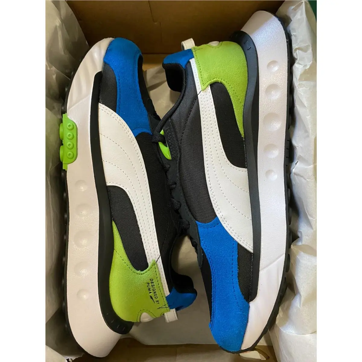 Puma shoes - WILD RIDER ROLLIN` - WILD RIDER - 381517-07 - BLUE BLACK GREEN 15