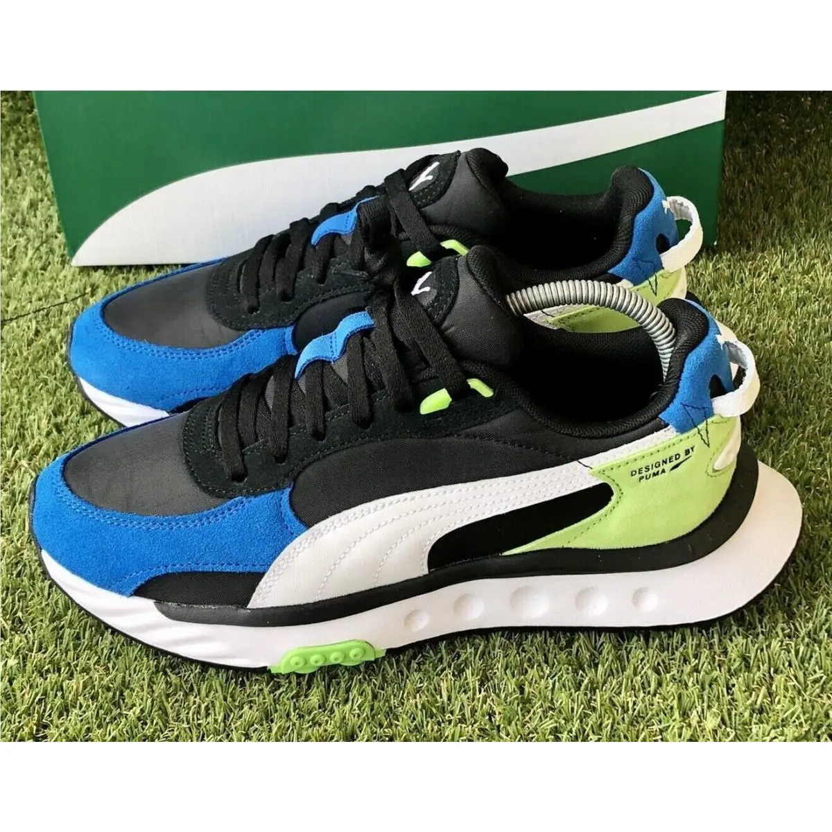 Puma shoes - WILD RIDER ROLLIN` - WILD RIDER - 381517-07 - BLUE BLACK GREEN 2