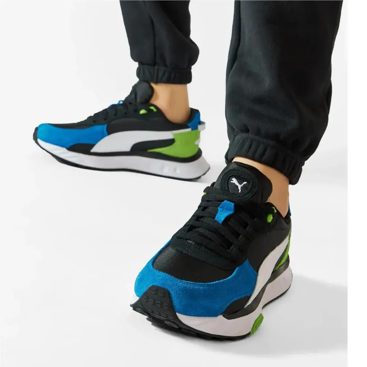 Puma shoes - WILD RIDER ROLLIN` - WILD RIDER - 381517-07 - BLUE BLACK GREEN 17