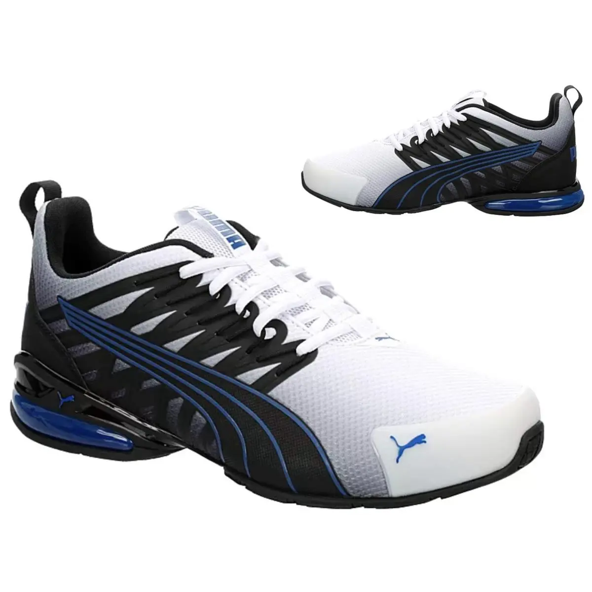 Puma Voltaic Casual Shoes Athletic Sneakers Mens White Black Blue All Sizes - White