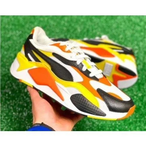 Puma shoes - Puma RS-X3 59TH - 384630 01 - BLACK/WHITE/YELLOW/ORANGE 10
