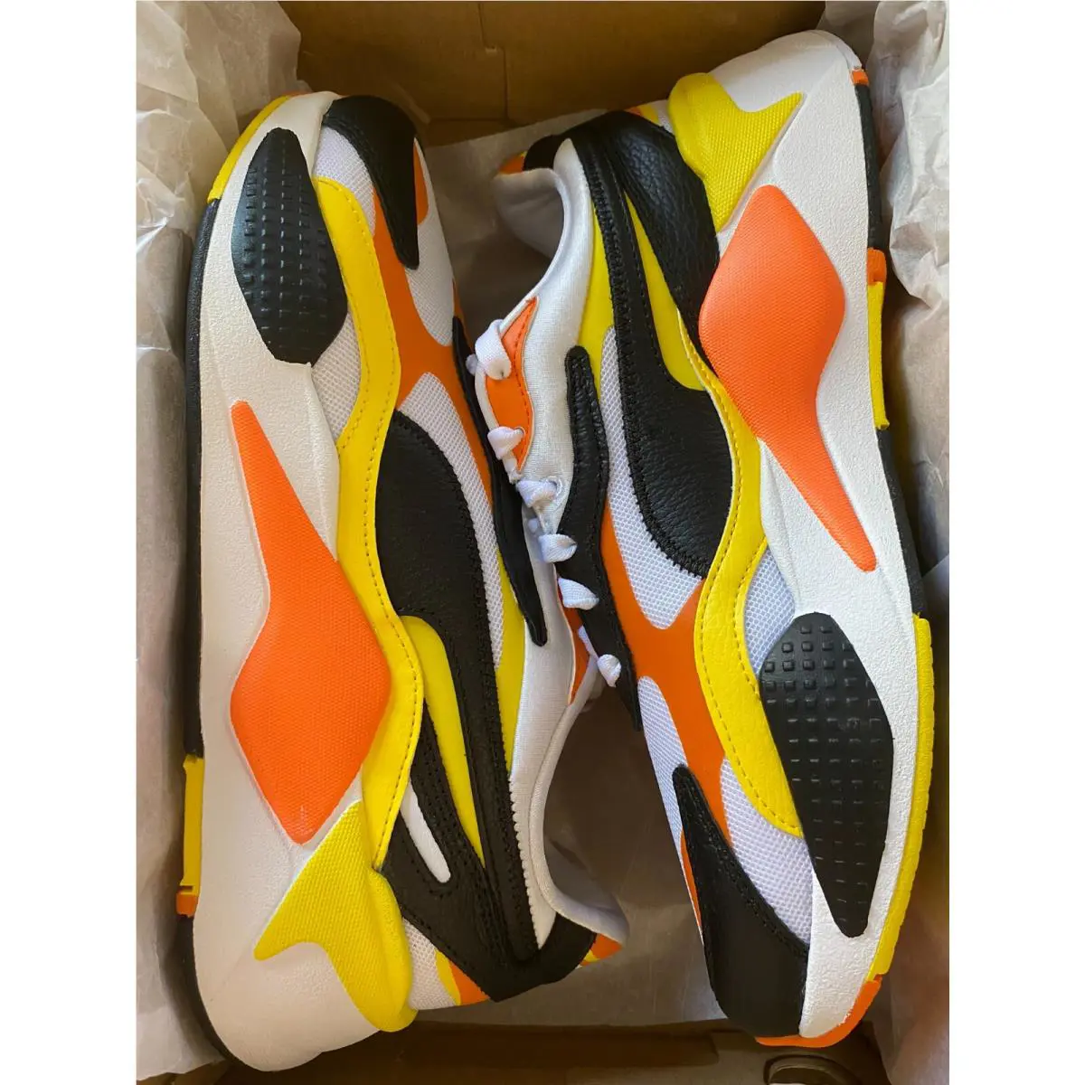 Puma shoes - Puma RS-X3 59TH - 384630 01 - BLACK/WHITE/YELLOW/ORANGE 11