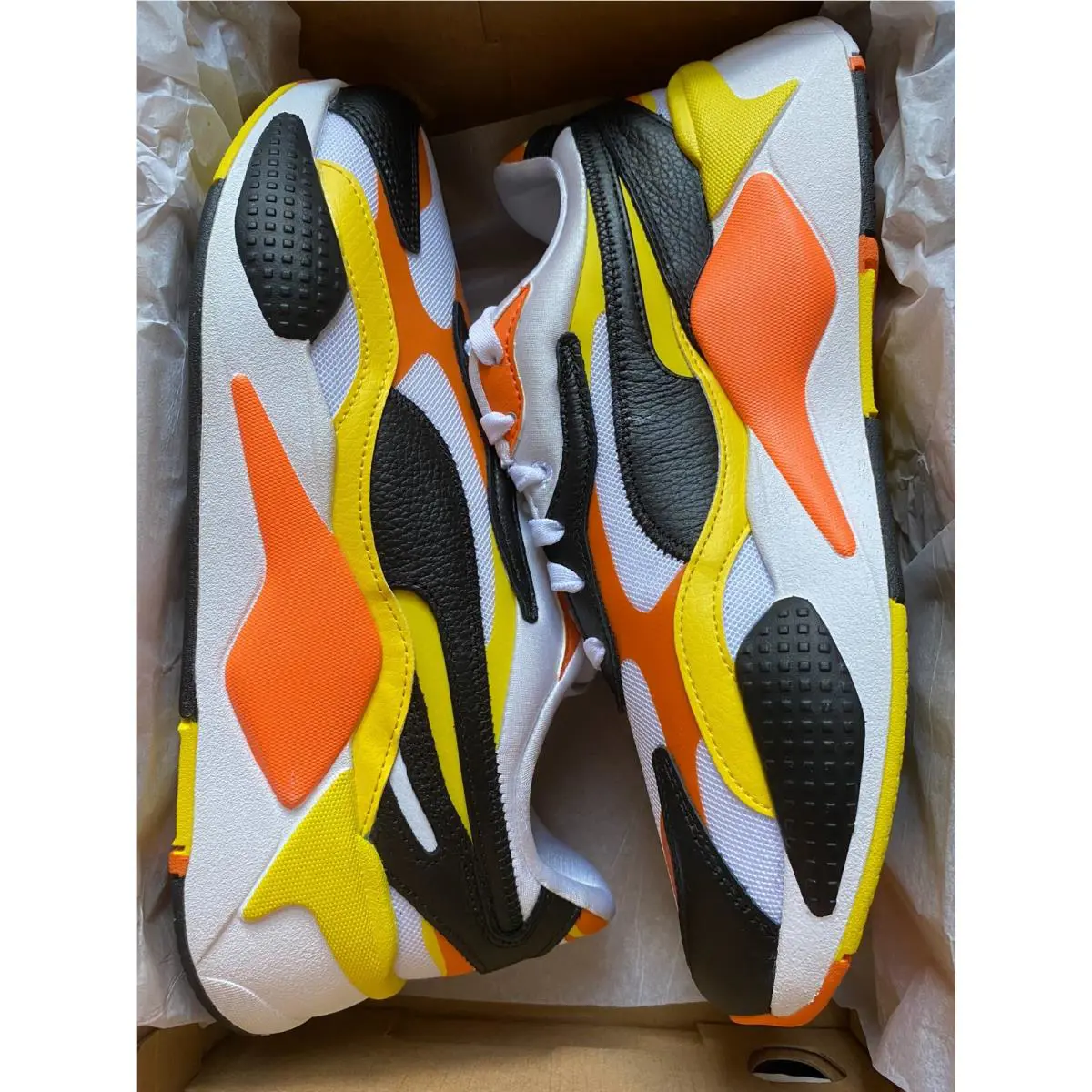 Puma shoes - Puma RS-X3 59TH - 384630 01 - BLACK/WHITE/YELLOW/ORANGE 12