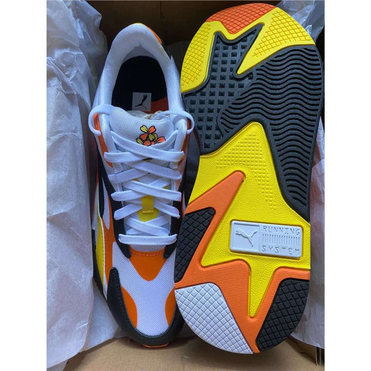 Puma shoes - Puma RS-X3 59TH - 384630 01 - BLACK/WHITE/YELLOW/ORANGE 15