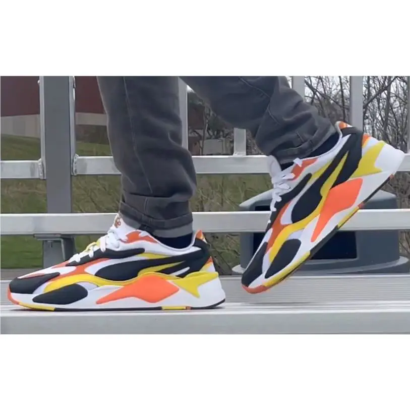Puma shoes - Puma RS-X3 59TH - 384630 01 - BLACK/WHITE/YELLOW/ORANGE 0