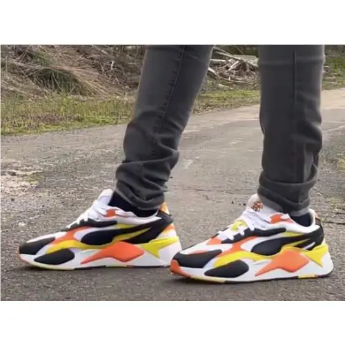 Puma shoes - Puma RS-X3 59TH - 384630 01 - BLACK/WHITE/YELLOW/ORANGE 1
