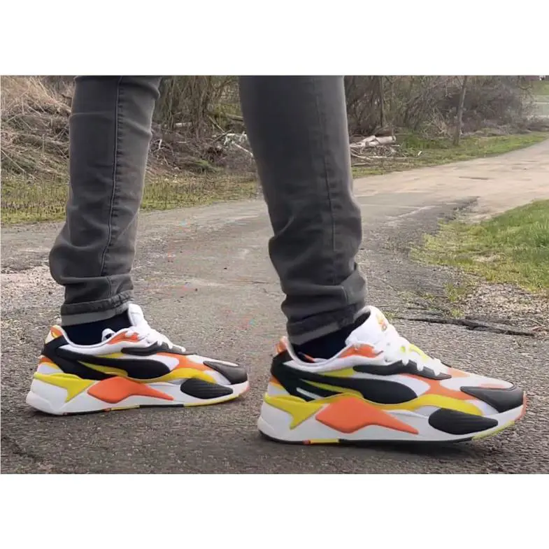 Puma shoes - Puma RS-X3 59TH - 384630 01 - BLACK/WHITE/YELLOW/ORANGE 2