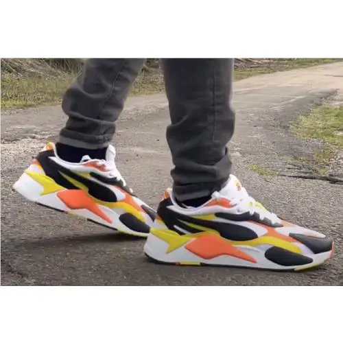 Puma shoes - Puma RS-X3 59TH - 384630 01 - BLACK/WHITE/YELLOW/ORANGE 20