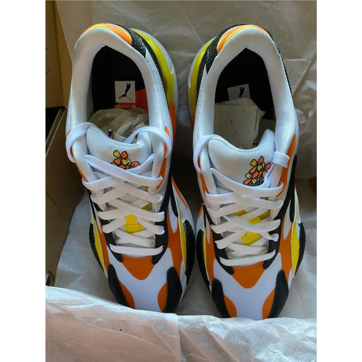 Puma shoes - Puma RS-X3 59TH - 384630 01 - BLACK/WHITE/YELLOW/ORANGE 31