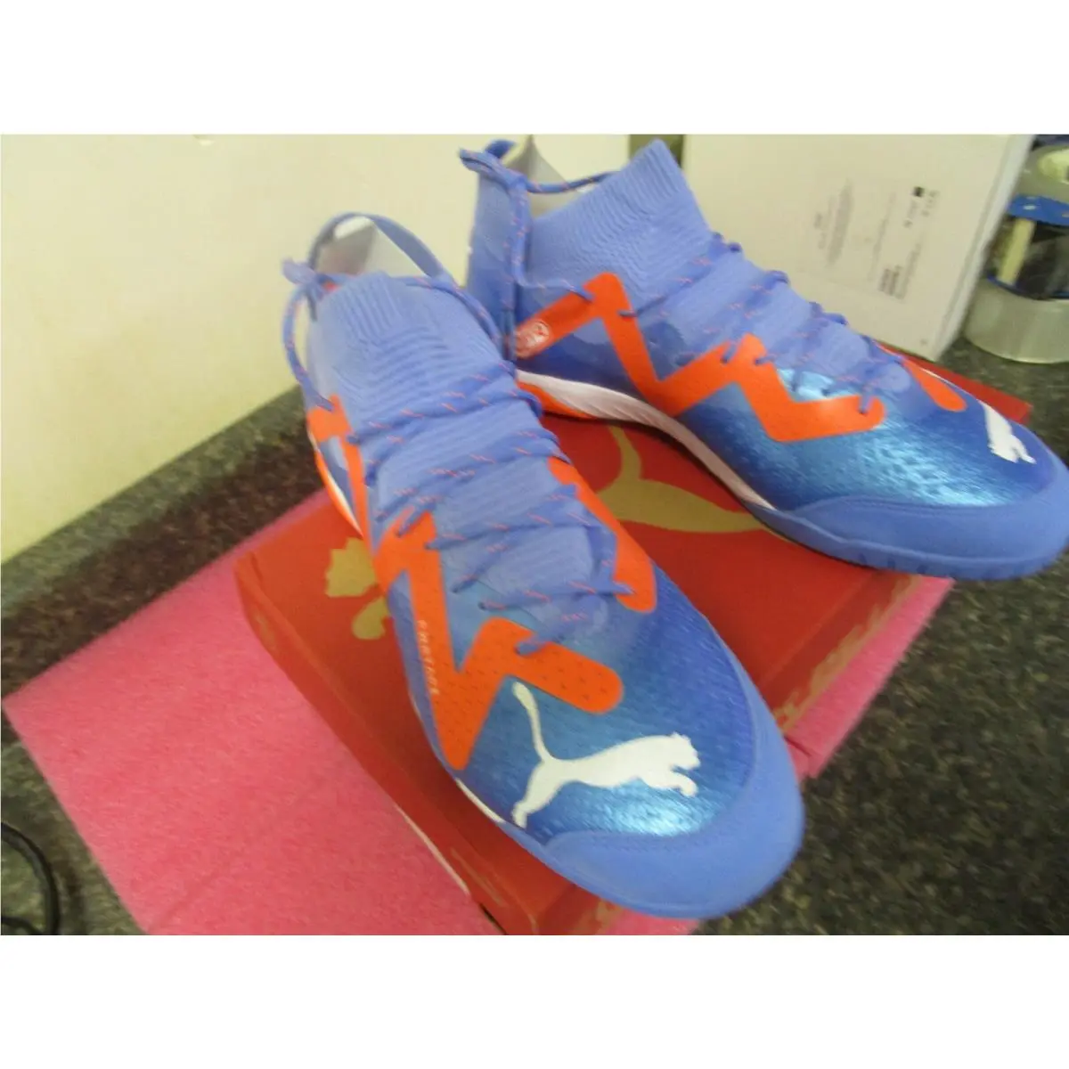 Puma shoes - PUMA Future - Future - 10717501 - Blue/White/Ultra Orange 8