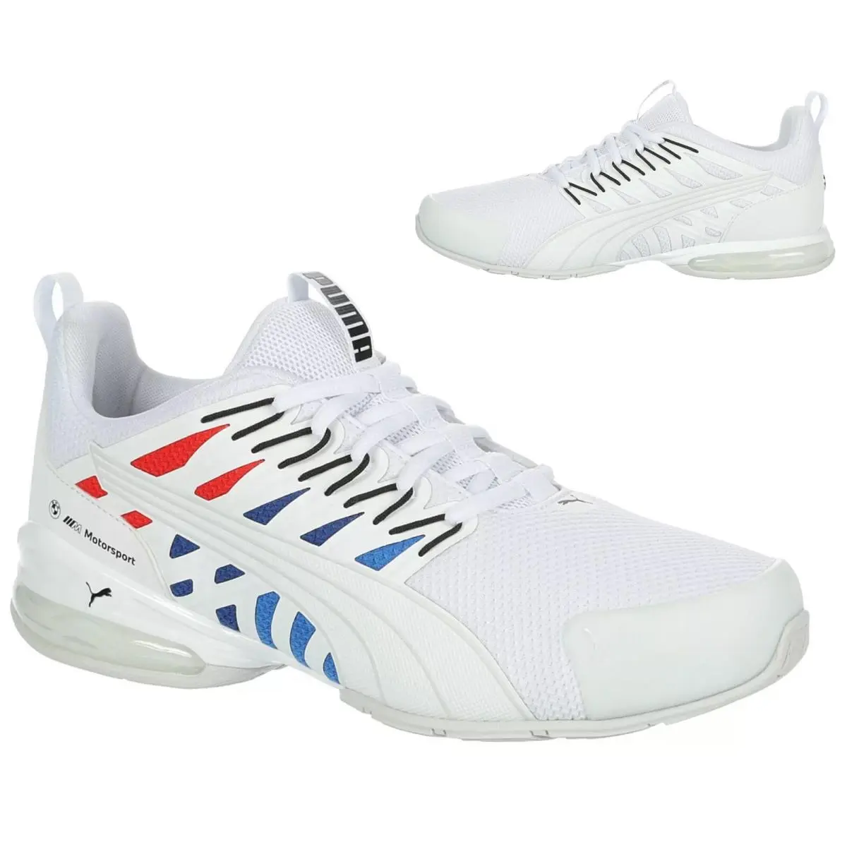 Puma Voltaic Bmw Casual Shoes Athletic Sneakers Mens White Blu Red All Sizes - White